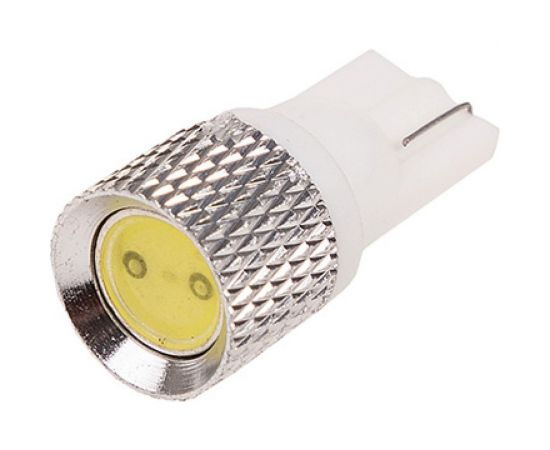 Автолампа диод SKYWAY T10, 12V, 1 SMD, блистер EXTRA LIGHT без цоколя, 1-контакт, белая, габариты, номер S08201329 