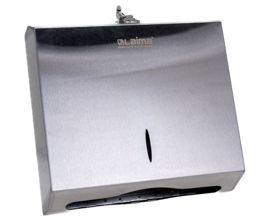 Диспенсер для полотенец LAIMA PROFESSIONAL INOX H2 Interfold нержавеющая сталь, матовый 605694 