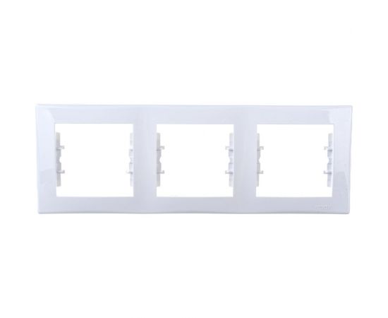 Рамка Schneider Electric 3-местная Sedna горизонтальная, белая SchE SDN5800521 