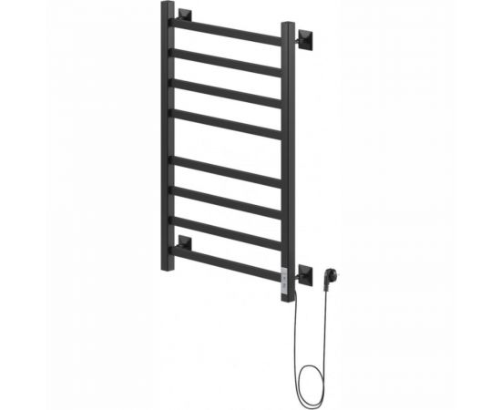 Электрический полотенцесушитель Zox ТРИУМФ-2 ЛЦ 80х50, черный, правый, терморегулятор, 415 Вт 547268 