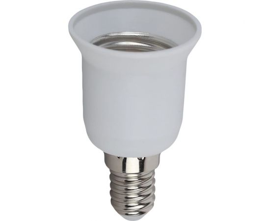 Переходник ЭРА E14-E27, пластик, белый Б0043743 