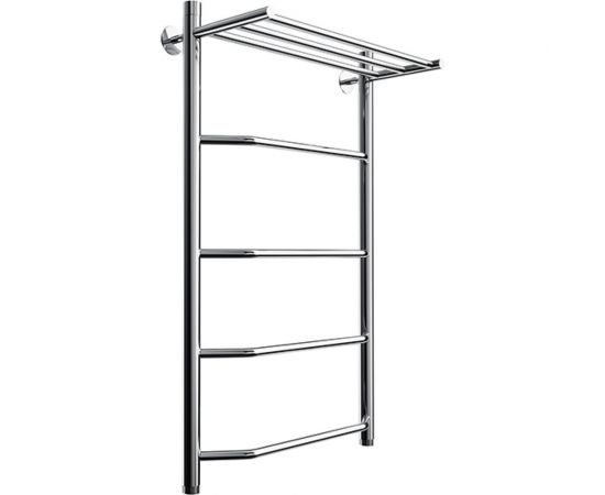 Полотенцесушитель Zox ЛЦ ТРАПЕЦИЯ 80х50, 1 дюйм, полка, 5 перекладин, нижнее подключение В6 535036 