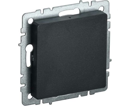 Заглушка с суппортом IEK Brite мз10-брч черный BR-PL10-K02 