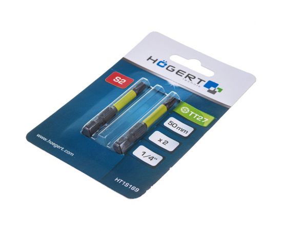 Биты ударные Т27, 50 мм, сталь S2, 2 шт HOEGERT TECHNIK HT1S169 – изображение 2