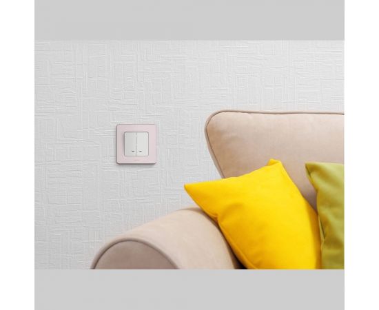 Двухклавишный выключатель Legrand с подсветкой - INSPIRIA - 10 AX - 250 В - белый 673630 – изображение 2