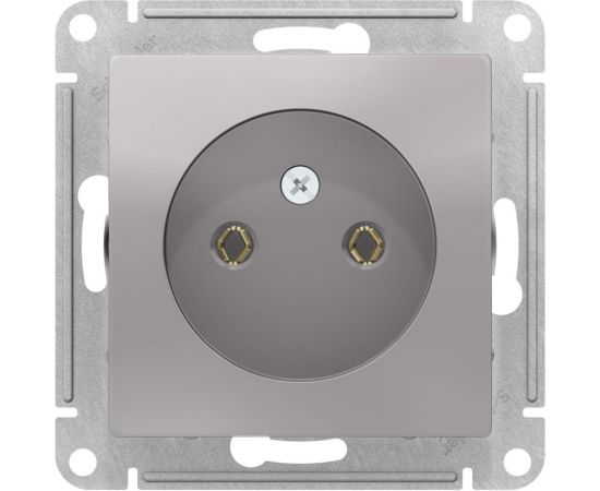 Механизм розетки Schneider Electric 1-м СП ATLAS DESIGN без заземления 16А алюминий ATN000341 – изображение 2