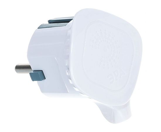 Вилка ЭРА V5 плоская c/з 16A прямой ввод белая Б0019192 – изображение 2