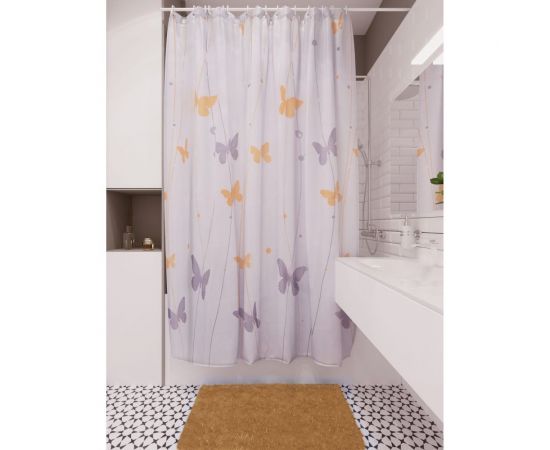 Штора для ванной Аквалиния Бабочки 1.8х1.8 м SC7024A – изображение 2