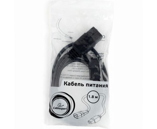 Кабель питания Cablexpert 1.8м, C14-C19, 3x1 кв.мм, черный, с заземлением PC-189-1-1 – изображение 2