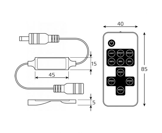 Диммер Gauss Basic для ленты LED 12V 72W 1/200 BT600 – изображение 2