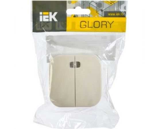 Выключатель IEK ВС20-2-1-ХК 2-кл. инд. о/у 10А GLORY крем. EVH21-K33-10 – изображение 2