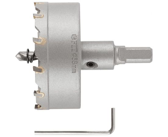 Коронка кольцевая с карбидными вставками Профи 68 мм для отверстий в нержавеющей стали FIT 36854 – изображение 2