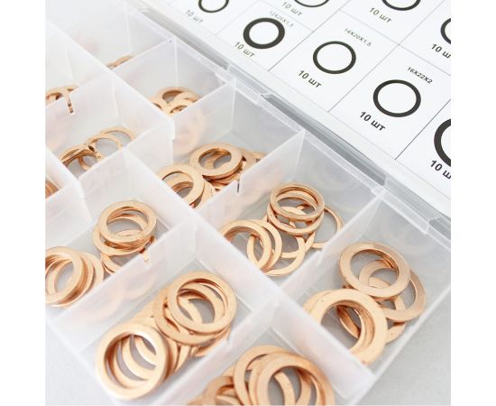 Набор медных шайб 150 шт WIEDERKRAFT WDK-214067 – изображение 2