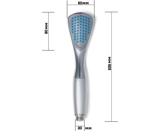 Лейка для душа Профсан ПСМ треугольная 60 мм PSM-1056B – изображение 3