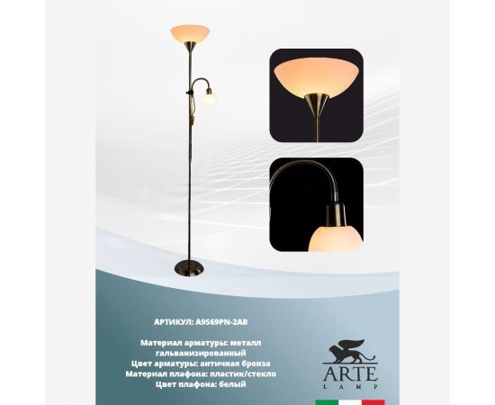 Напольный светильник Arte Lamp A9569PN-2AB – изображение 3