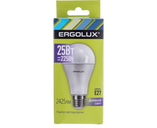 Светодиодная лампа Ergolux LED-A65-25W-E27-6K ЛОН, 25Вт, E27, 6500K, 180-240В 14228 – изображение 4