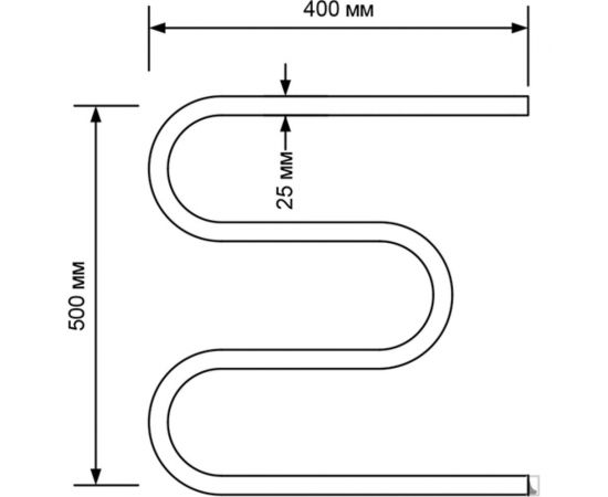 Электрический полотенцесушитель Zox М 50x40 кнопочный выкл, 123 Вт 541703 – изображение 4