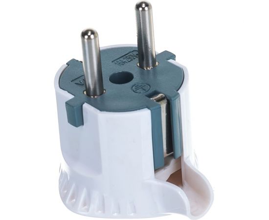 Вилка ЭРА V5 плоская c/з 16A прямой ввод белая Б0019192 – изображение 4