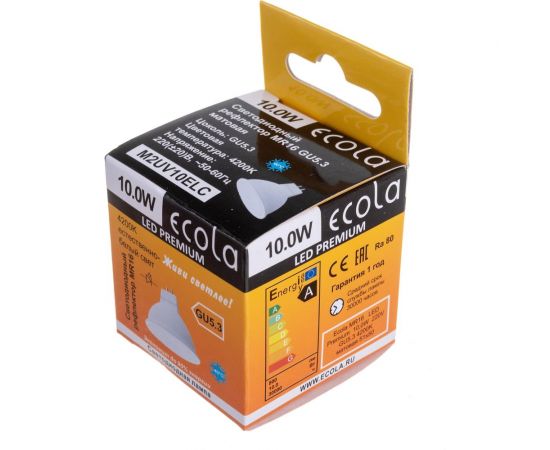 Светодиодная лампа Ecola MR16 LED Premium 10,0W 220V GU5.3 4200K матовая 51x50 M2UV10ELC – изображение 4