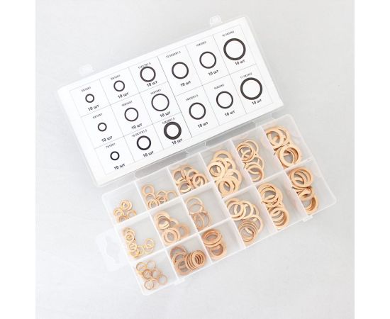 Набор медных шайб 150 шт WIEDERKRAFT WDK-214067 – изображение 5