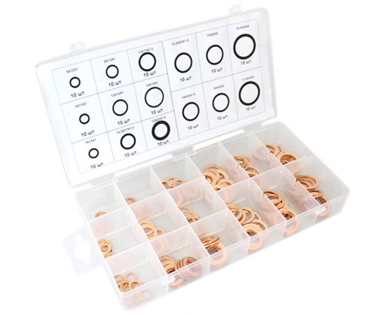 Набор медных шайб 150 шт WIEDERKRAFT WDK-214067 – изображение 6