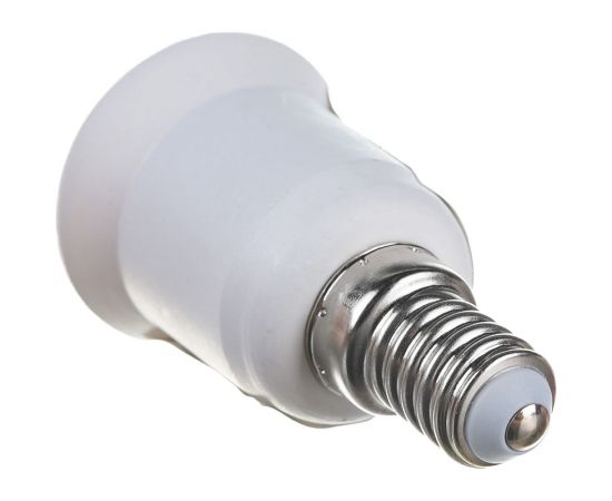 Переходник ЭРА E14-E27, пластик, белый Б0043743 – изображение 6