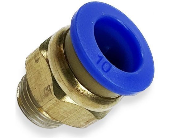 Фитинг цанговый прямой металлический 10 мм, наружная резьба 1/4"" ARMA CF M1/4-10 