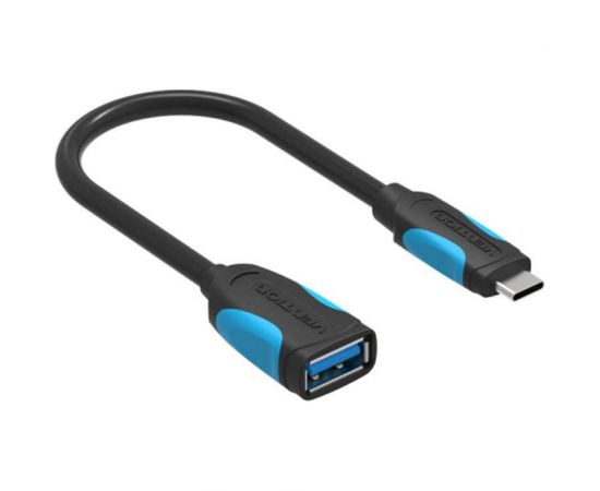 Адаптер-переходник Vention USB Type C M/ OTG USB 3.0 AF, гибкий - 0,1м. VAS-A51-B010 