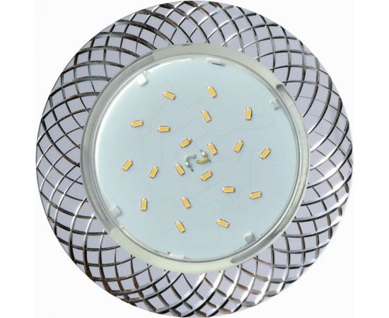 Встраиваемый светильник Ecola GX53 H4 DL5381 без рефлектора, сетка, белый-алюминий 20x110 FW5381ECB 