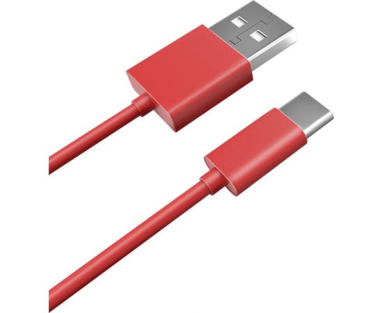 Дата-кабель AKAI Type-C ПВХ красный CE-465R 