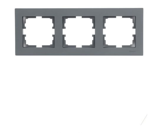 3-ая горизонтальная рамка Lezard VESNA без вставки, графит 742-3400-148 