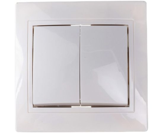 Двухклавишный выключатель TDM 10А белый Таймыр SQ1814-0002 