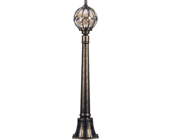 Садово-парковый светильник FERON PL3706 столб круглый 60W 230V E27, черное золото 11374 