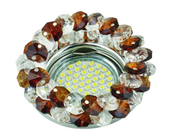 Встраиваемый декоративный светильник Fametto GU5.3 CHROME/BROWN DLS-F130 UL-00003238 