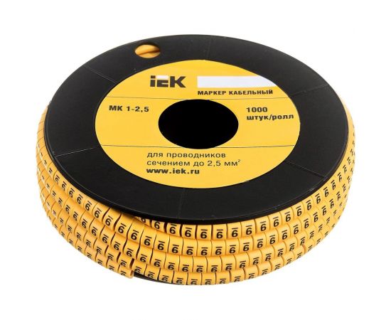Маркировочное кольцо IEK 1-2.5мм, 9, МК, 1000шт/ролл UMK10-9 