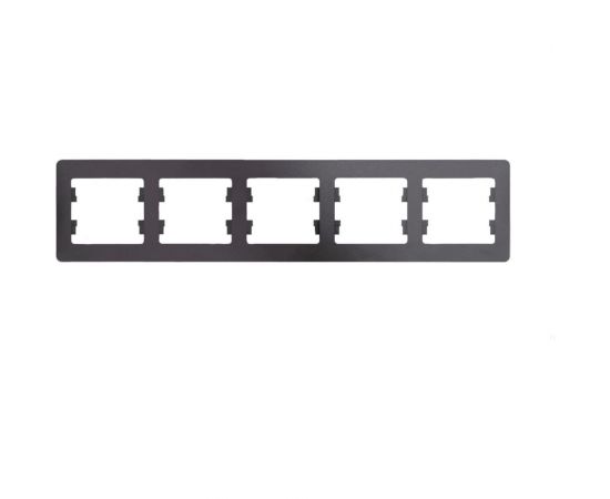 5-постовая горизонтальная рамка Schneider Electric GLOSSA АНТРАЦИТ GSL000705 