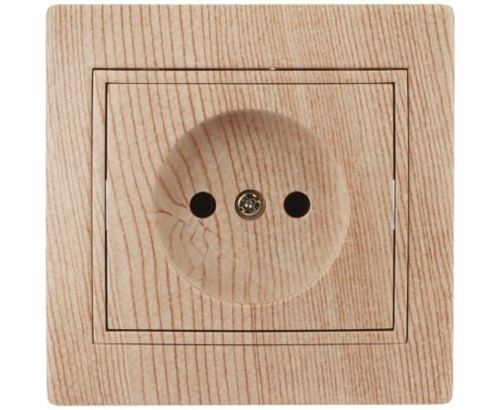 Розетка Intro Plano 1-201-11 без заземления 2P, 16А-250В, IP20, СУ, сосна, Б0053872 