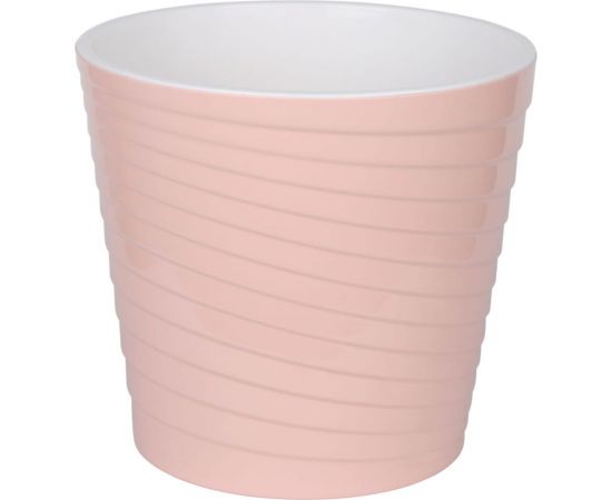 Пластиковый горшок liveingreen Эйс розовый/белый, 2.7 л, диам. 17 см, с вкладкой ЭС17-20 