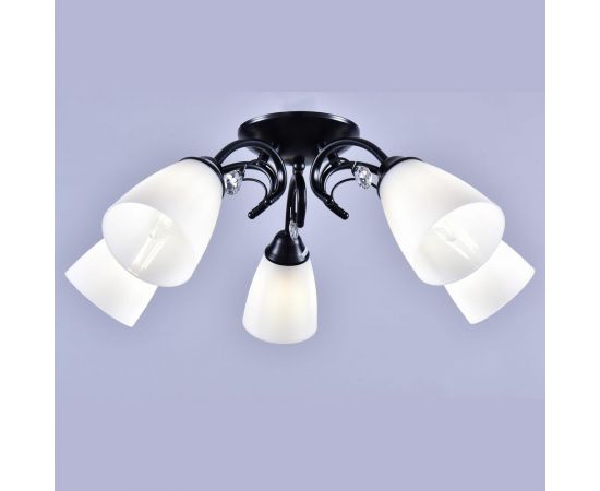 Потолочная люстра РОССВЕТ 5х60ВтхE27 РС21352 BK+CR/5C 