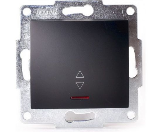 Проходной выключатель с подсветкой Lezard KARINA, чёрный бархат 707-4288-114 