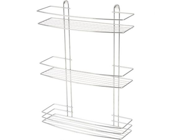 Настенная полка Рыжий кот трехъярусная Lecco 47*35*13 см хром 310864 