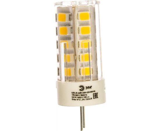 Светодиодная лампа ЭРА LED smd JC-3,5w-220V-corn, ceramics-840-G4 Б0027856 