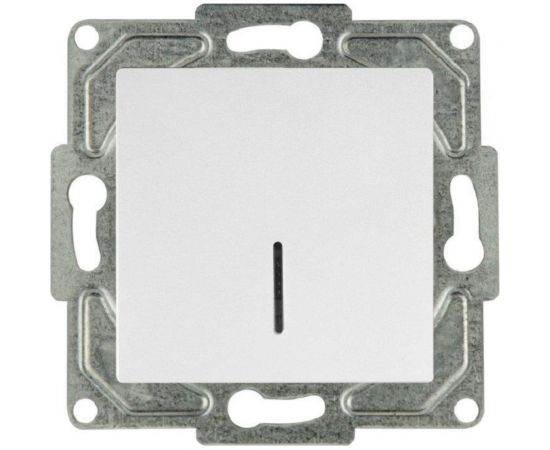 1-клавишный выключатель GUNSAN Eqona с индикацией белый 16401100-250102 