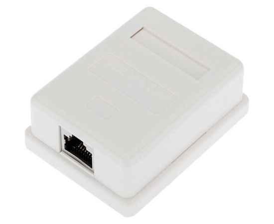 Компьютерная внешняя экранированная розетка REXANT 1-порт RJ-45 (8P8C), FTP категория 6 03-0142 