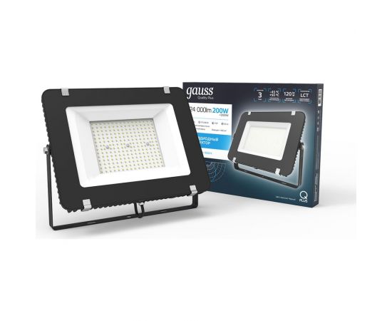 Прожектор Gauss LED Qplus 200W 24000lm IP65 6500К черный 613100200 