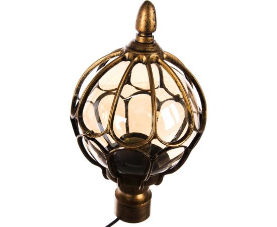 Садово-парковый светильник FERON PL3706 столб круглый 60W 230V E27, черное золото 11374 – изображение 2