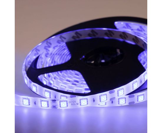 Светодиодная лента Lamper LED силикон 5м, 12В, 10 мм, IP65, SMD 5050, 60 LED/m, свет синий 141-493 – изображение 2