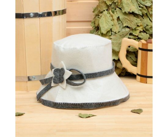 Женская шапка для бани с аппликацией Добропаровъ эконом 2603694 – изображение 2