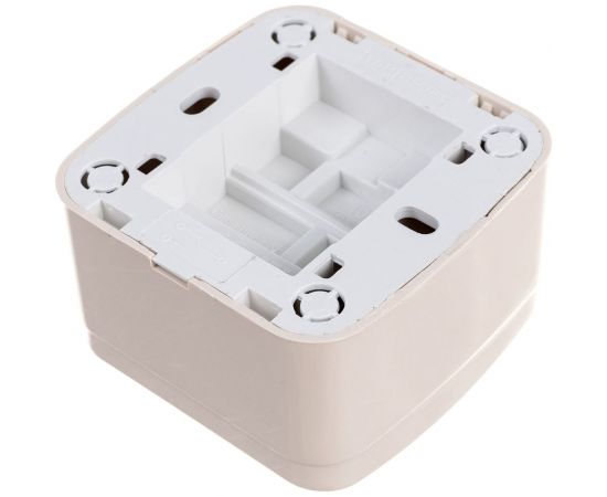 1-клавишный переключатель на 2 направления TDM открытой установки с подсветкой IP20 10А, слоновая кость Дача SQ1824-0019 – изображение 2