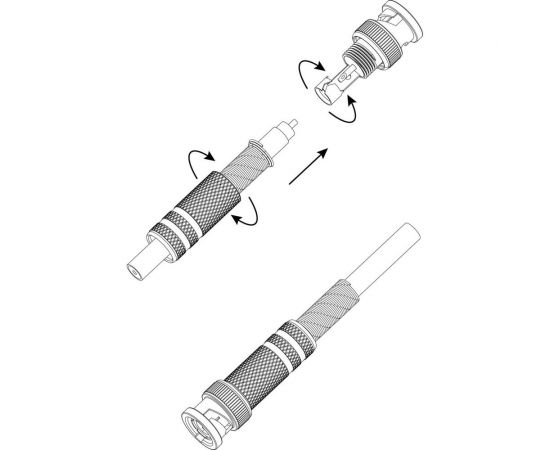 Разъем ЭРА R-BNC01 штекер BNC под винт с пружиной, металл Б0048312 – изображение 2